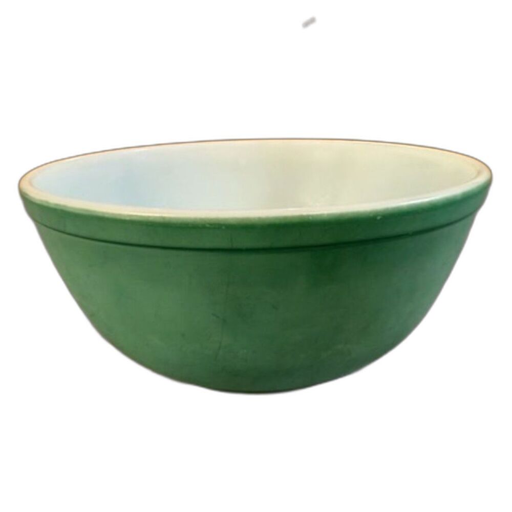 Vintage Pyrex 403 Verde Avocado Green Mixing Bowl 2.5 Qt MCM USA
